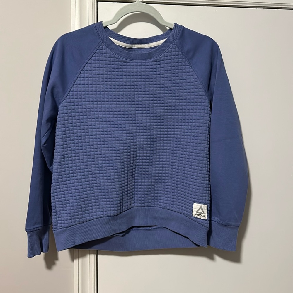 Reebok women’s quilted crew neck sweatshirt